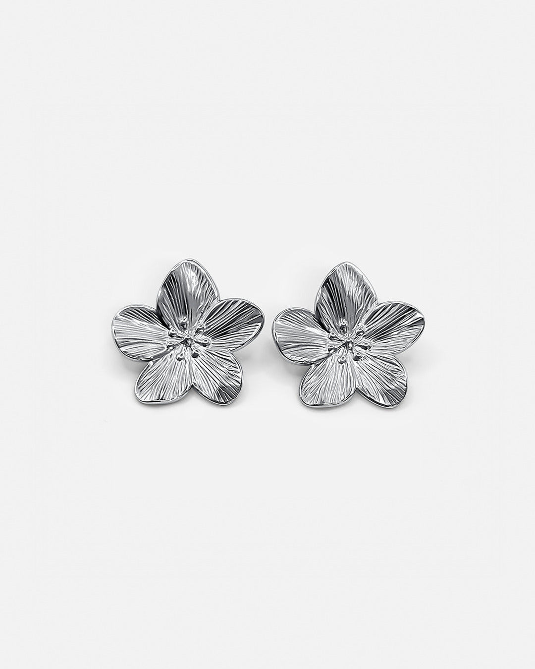 Flower Earrings Silver