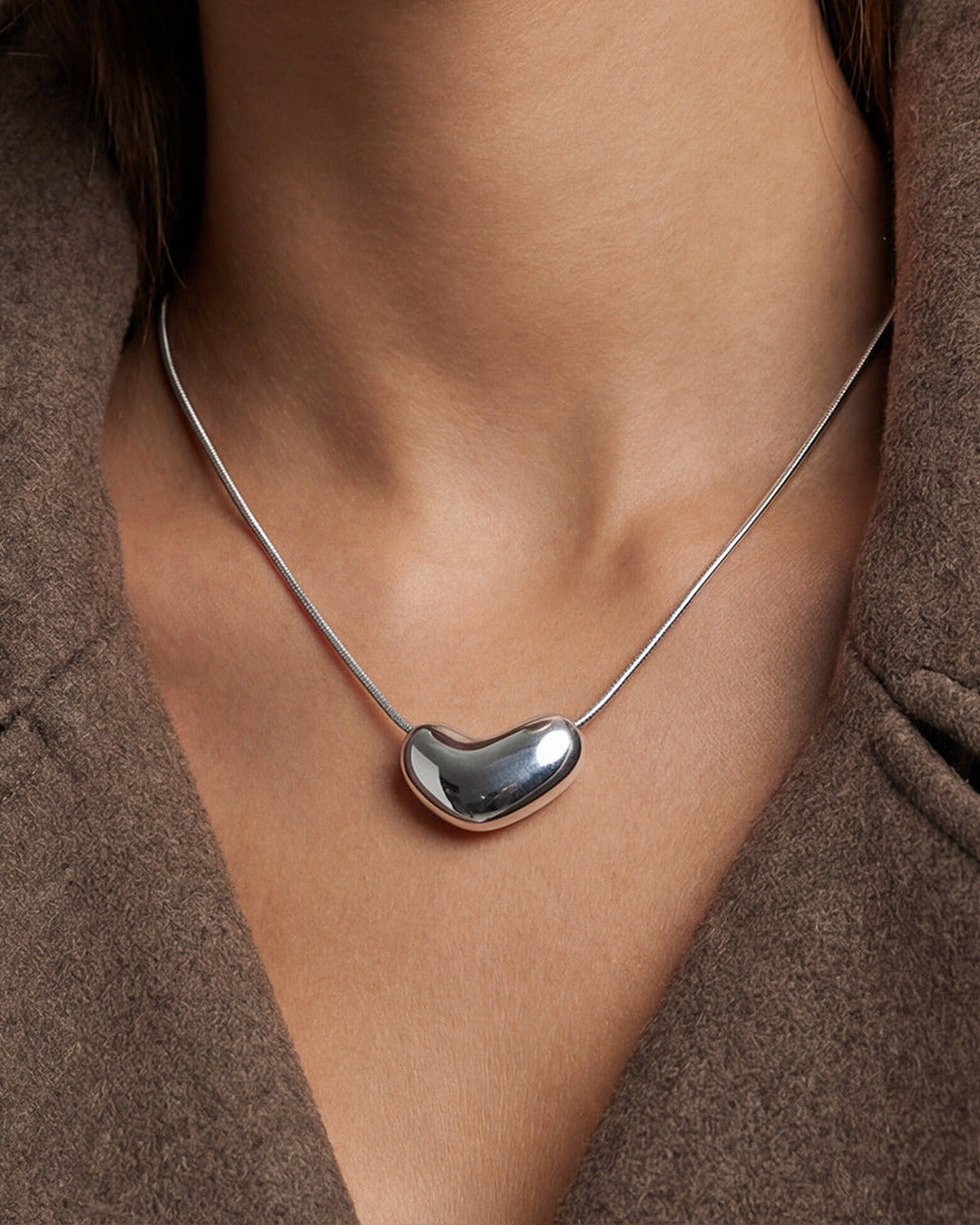 Pebble Necklace - Silver